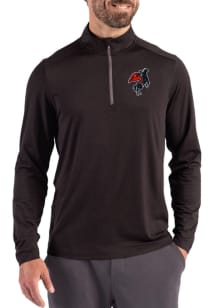 Cutter and Buck Texas Tech Red Raiders Mens Black Vault Coastline Long Sleeve Qtr Zip Pullover