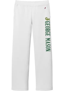 George Mason University Womens Reverse Fleece White Sweatpants