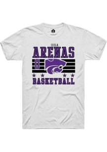 Izela Arenas K-State Wildcats White NIL Striped Short Sleeve Player T Shirt