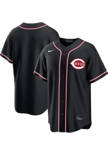 Cincinnati Reds Mens Nike Replica Carbon Fashion Jersey - Black
