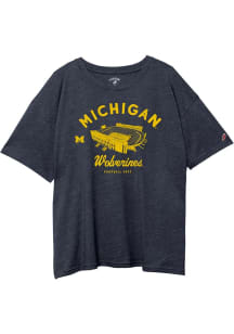 Michigan Wolverines Womens Navy Blue Intramural Oversized Short Sleeve T-Shirt