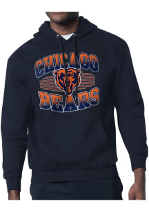 Starter Chicago Bears Mens Navy Blue Team Grit Long Sleeve Hoodie