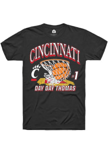 Day Day Thomas Cincinnati Bearcats Black NIL Name Number Net Short Sleeve Player T Shirt