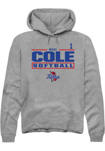 Maci Cole Tulsa Golden Hurricane Mens Graphite NIL Stacked Box Player Hood