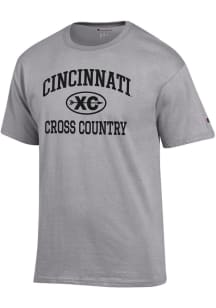 Champion Cincinnati Bearcats Grey Cross Country Icon Jersey Short Sleeve T Shirt