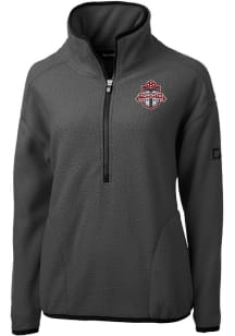 Cutter and Buck Toronto FC Womens Graphite Cascade Sherpa Qtr Zip