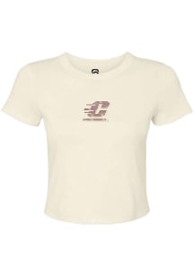 Summit Sportswear Central Michigan Chippewas Womens Natural Micro Rib Short Sleeve T-Shirt