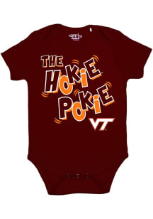 Virginia Tech Hokies Baby Maroon Hokie Pokie Short Sleeve One Piece