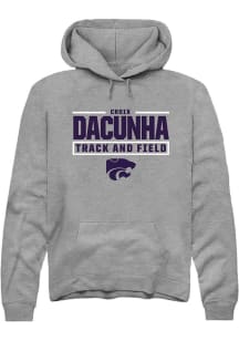 Croix DaCunha K-State Wildcats Mens Graphite NIL Stacked Box Player Hood