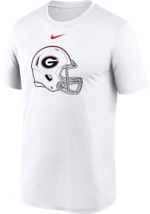 Nike Georgia Bulldogs White Legend Helmet Short Sleeve T Shirt