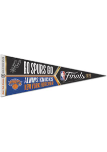 New York Knicks vs Spurs 2026 Finals 12x30 Pennant - Blue