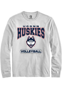 Summit Sportswear UConn Huskies White Volleyball Long Sleeve T Shirt
