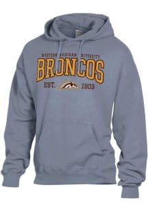 ComfortWash Western Michigan Broncos Mens Grey Est Date Garment Dyed Long Sleeve Hoodie