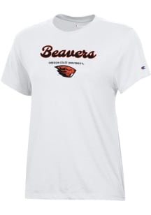 Champion Oregon State Beavers Womens White Core Short Sleeve T-Shirt