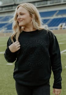 Gameday Social Iowa State Cyclones Womens Black Carson Circle Crew Sweatshirt