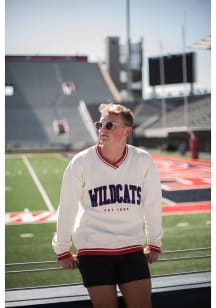 Gameday Social Arizona Wildcats Womens White Allen Chenille Crew Sweatshirt