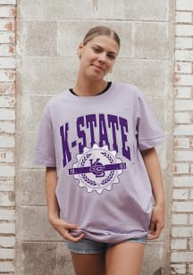 Gameday Social K-State Wildcats Womens Lavender Goff Ivy Short Sleeve T-Shirt
