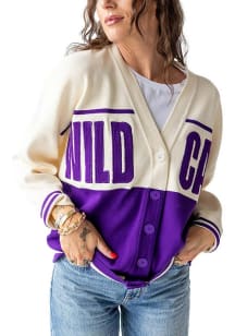 Gameday Social K-State Wildcats Womens Lavender Carley Long Sleeve Cardigan