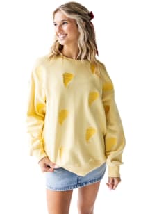 Gameday Social Iowa State Cyclones Womens Yellow Ritter Repeat Crew Sweatshirt