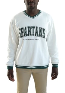 Gameday Social Michigan State Spartans Womens Green Allen Chenille Crew Sweatshirt