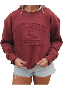 Gameday Social Minnesota Golden Gophers Womens Maroon Vintage 81 Crew Sweatshirt