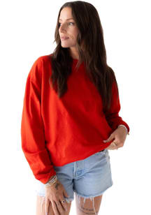 Gameday Social Nebraska Cornhuskers Womens Red Ritter Repeat Crew Sweatshirt