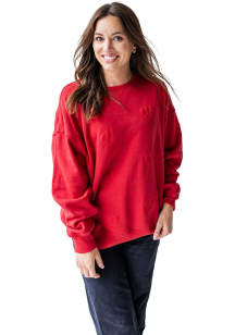 Gameday Social Wisconsin Badgers Womens Red Ritter Repeat Crew Sweatshirt