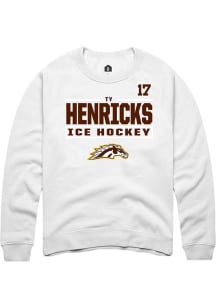 Ty Henricks Western Michigan Broncos Mens White NIL Stacked Box Player Crew