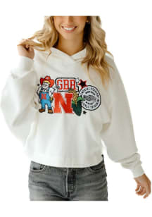 Gameday Social Nebraska Cornhuskers Womens  Luxe Patch Hooded Sweatshirt