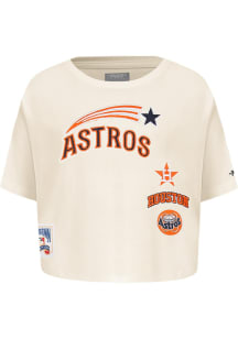 Pro Standard Houston Astros Toddler Girls White Retro Classics Short Sleeve T-Shirt
