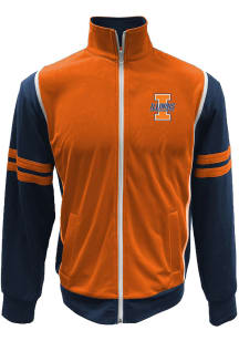 Wes and Willy Illinois Fighting Illini Mens Navy Blue Vault Tricot Track Jacket