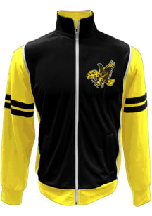Wes and Willy Iowa Hawkeyes Mens Black Vault Tricot Track Jacket
