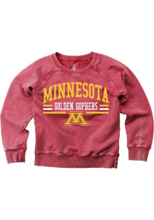 Wes and Willy Minnesota Golden Gophers Youth Maroon Wordmark Long Sleeve Crew Sweatshirt