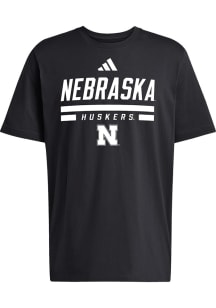 Adidas Nebraska Cornhuskers Black Fresh Short Sleeve T Shirt
