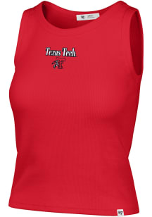 47 Texas Tech Red Raiders Womens Red Straight Cut Tank Top