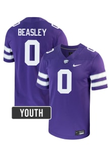 Koy Beasley K-State Wildcats Youth Purple Nike NIL Name And Number Football Jersey