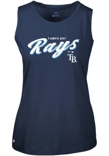 Levelwear Tampa Bay Rays Womens Navy Blue Macy Prospect Tank Top