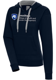 Antigua Penn State Nittany Lions Womens Navy Blue Penn State Health Victory Hooded Sweatshirt