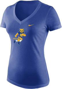 Nike Pitt Panthers Womens Blue Football Roc Short Sleeve T-Shirt