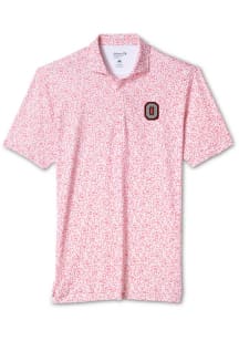 Johnnie O Ohio State Buckeyes Mens Scarlet Red Gridiron Short Sleeve Fashion Polo