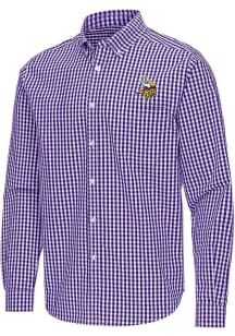 Antigua Minnesota Vikings Mens Purple Ellis Long Sleeve Dress Shirt