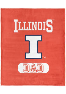 Illinois Fighting Illini Dad Silk Touch Fleece Blanket - Orange