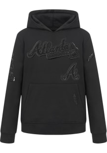 Pro Standard Atlanta Braves Youth Black Classic Triple Black Long Sleeve Hoodie