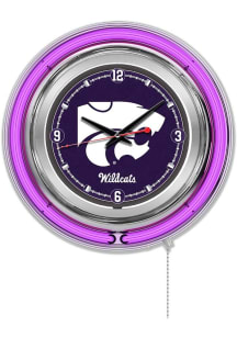 K-State Wildcats Double Neon Wall Clock