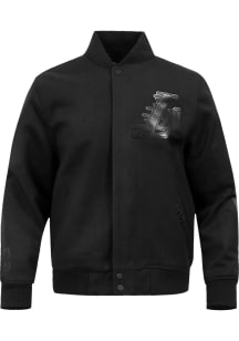 Mens Los Angeles Lakers Pro Standard Mens Washed Vanguard Wool Heavyweight Jacket - Black