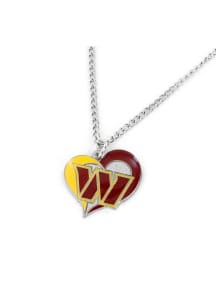 Washington Commanders Heart Swirl Necklace