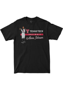 Alana Johnson Texas Tech Red Raiders Black Portrait Short Sleeve Fashion Player T Shirt