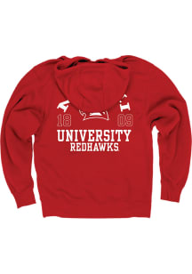 Blue 84 Miami RedHawks Mens Red Swoop the RedHawk Long Sleeve Hoodie