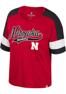 Colosseum Nebraska Cornhuskers Womens Red Glinda Short Sleeve T-Shirt