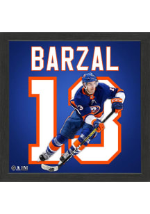 New York Islanders Mathew Barzal Impact Jersey Picture Frame - Black